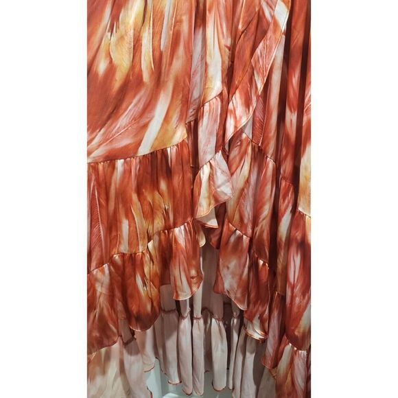 Lilly's‎ Kloset Maxi Dress, Slit Sleeves, Tiered Wrap Ruffle Hem 3XL Plus Size! - Picture 3 of 12